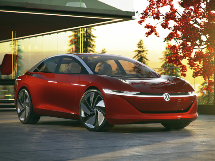 Volkswagen unveiled the new autonomous ID Vizzion concept car.