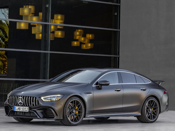 The new Mercedes-AMG GT four-door coupe arrived in production guise.