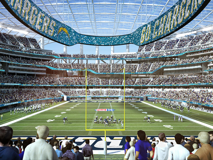 And the end zone view. The open-air sections at the end zones might allow for some nice breezes on the field.