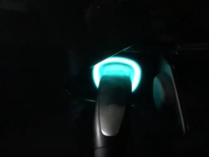 Even the charging port on the car will light up rainbow colors if you press the button on the charger