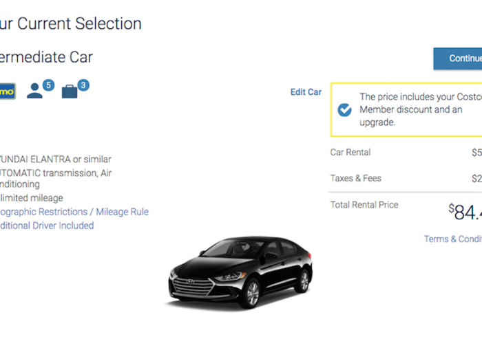 Lastly, it offers car rental through four brands: Avis, Alamo, Budget, and Enterprise.