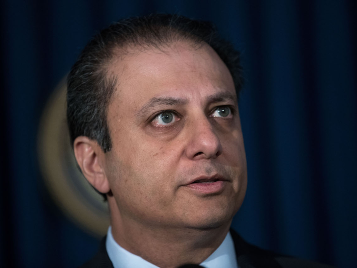 Preet Bharara lectures at NYU and interviews prominent guests on his weekly podcast