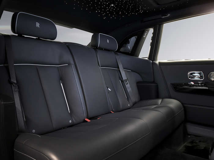 The interior was designed for long, luxurious drives. The Spirit of Ecstasy is embossed in each door panel, and showcases a modern, minimalist design.