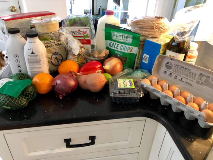 I brought them inside and inspected all the items. I found nothing was missing from the order, none of the eggs were broken, and almost all of the produce was in good shape.