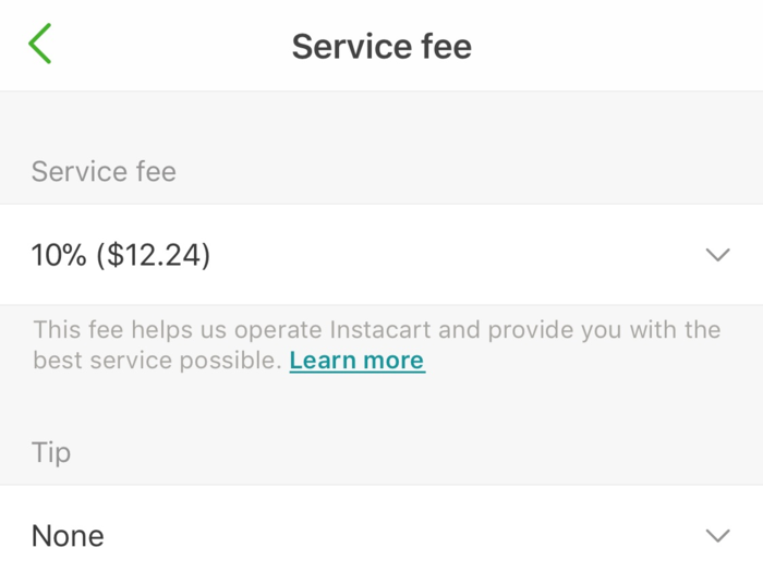 My order total came to $139.99. Instacart tacked on a $5.99 delivery fee (which is waived if you pay $149 annually for a membership) and a 10% "service fee" of more than $12.