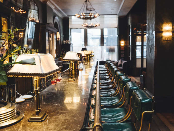 This was the Bar Room during the day, which was full of the business lunch crowd. At night, every single one of these seats was taken until closing time. The crowd seemed a mix of business meetings, after-work drinks, and date nights.