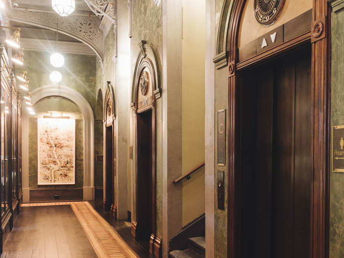 There is a clear attention to detail in the interior design and architecture. I felt like at any moment a bespectacled man in a waist coat with a pocket watch would step out of these elevators.