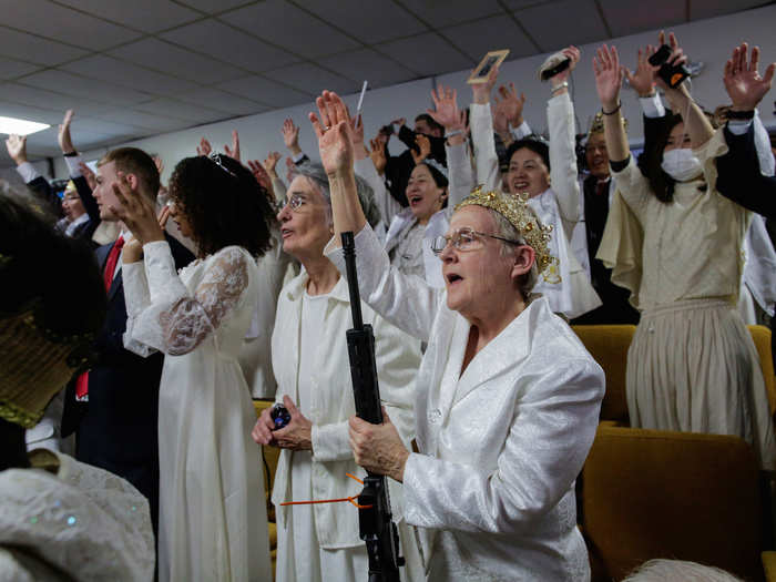 One attendee, 41-year-old Sreymom Ouk, said her weapon will defend her family against "sickos and evil psychopaths." She added that "people have the right to bear arms, and in God