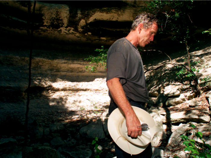 Bush often went biking, jogging, fishing, and hunting there.