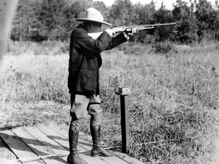 A year before leaving office, Coolidge and his wife spent three months at a lodge in Brule Wisconsin. The president spent most of his time fishing and shooting clay pigeons.