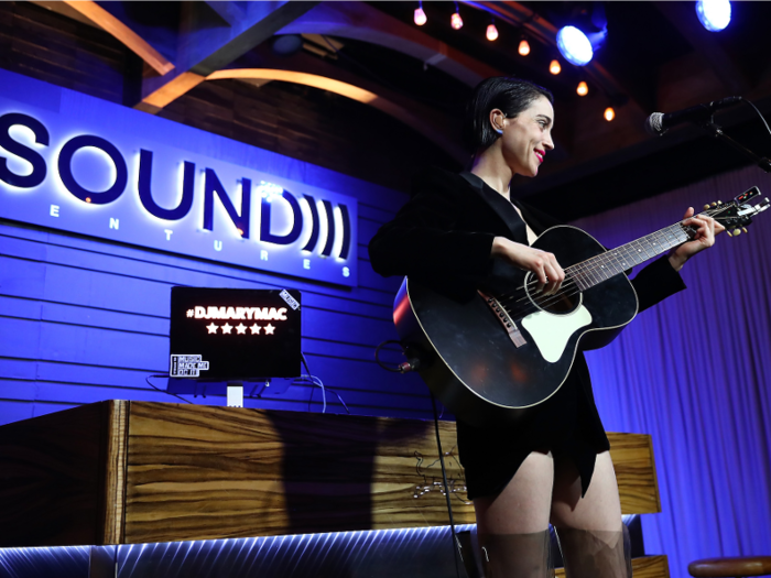 The musician St. Vincent, a Texan whose real name is Annie Clark, performed a solo act.