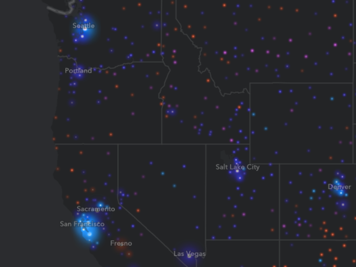 Households in other parts of the West Coast make between $50,000 to $100,000.