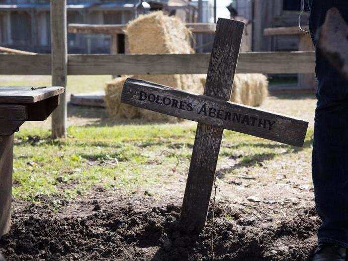 Visitors found one of the numbers in a grave marked for Dolores Abernathy.