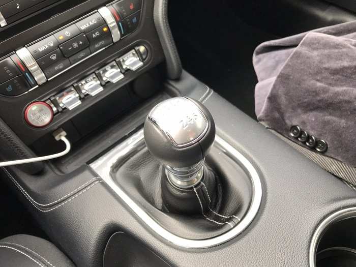 The Mustang GT can be had with either a six-speed manual or a 10-speed automatic. The stick is possibly my favorite on any performance machine these days.