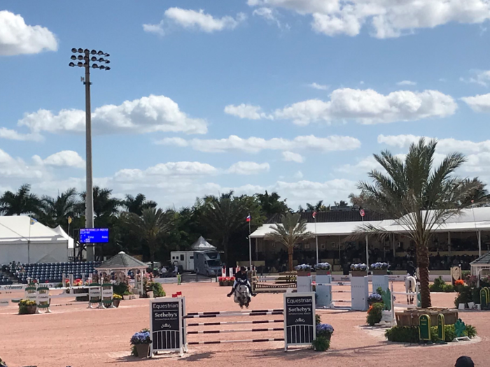 The main event is the Grand Prix. Horses leap over jumps of up to six feet in height, competing for hundreds of thousands of dollars in prize money.