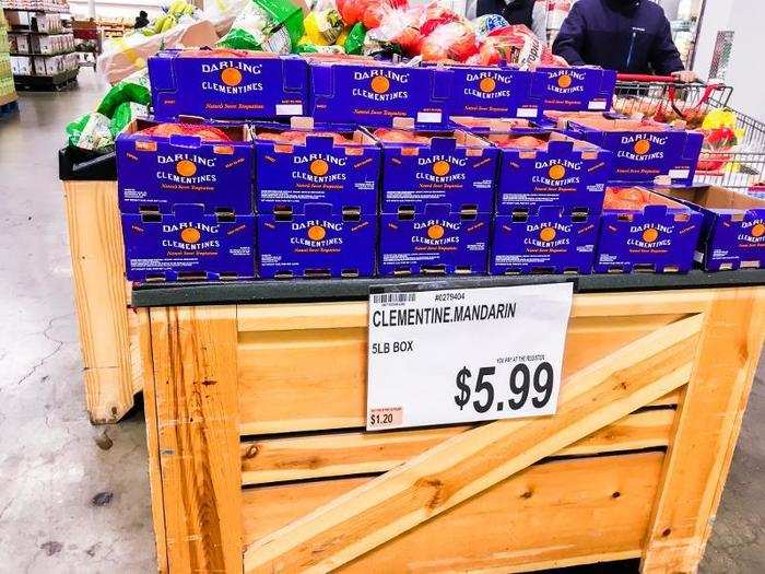 A five-pound box of clementines was $5.99 at BJ