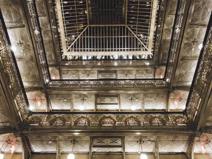 The Temple Court building, where The Beekman resides, is equally historic, dating to 1890. The atrium is a breathtaking view from any floor. This, and the skylight above, may be the most beautiful piece of architecture in any hotel I