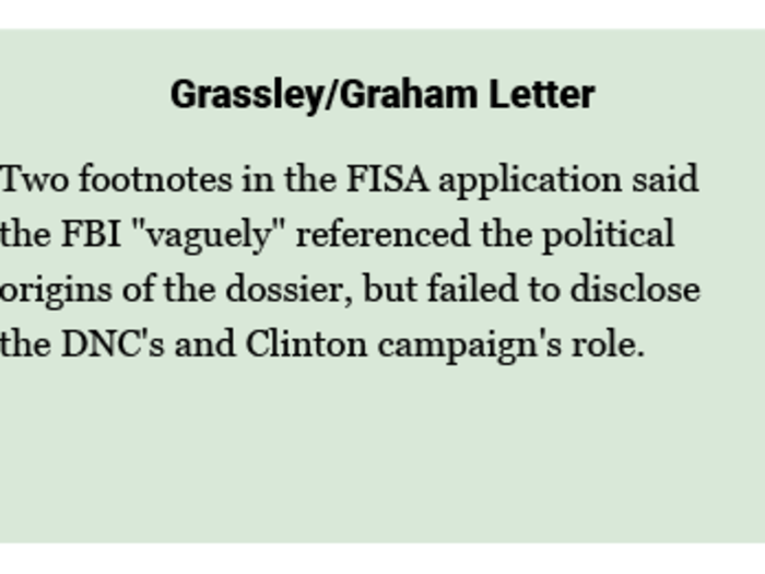 Did the FBI and DOJ explain the dossier