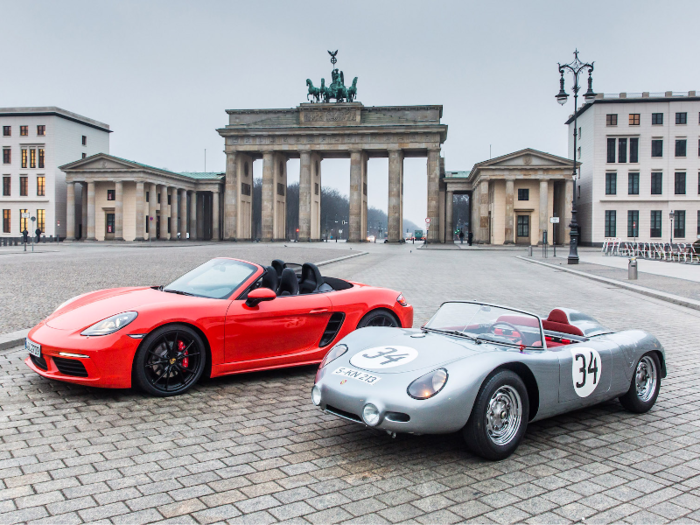 The 718 designation is in honor of the four-cylinder Porsche 718 racecars the company campaigned in the late 1950s and early 1960s.