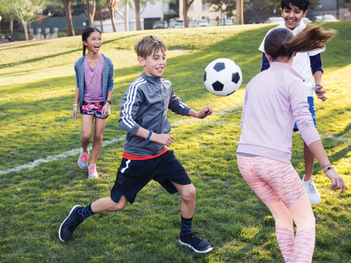 Kids can also work towards activity goals, and get rewarded with badges and celebratory messages when they meet them.