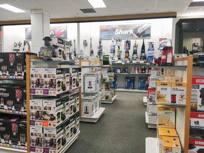 There were a lot of appliances available in-store, from vacuums to popcorn makers.