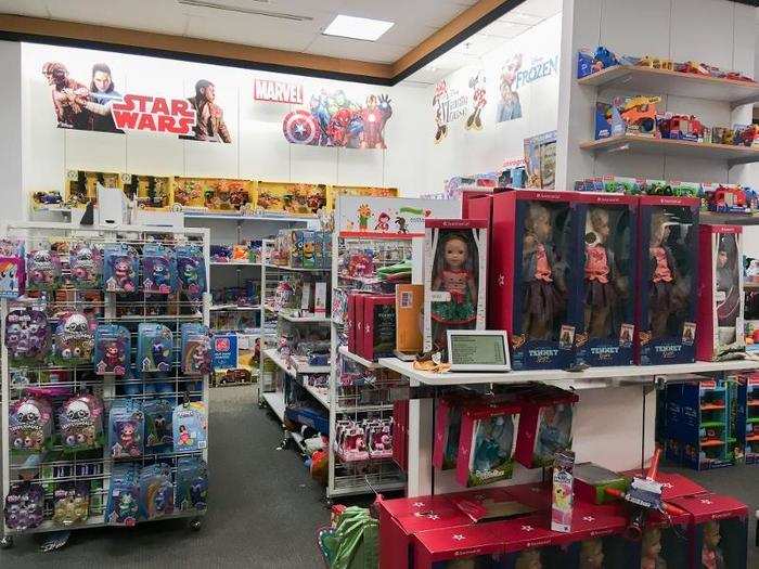 ... and a pretty big selection of toys.