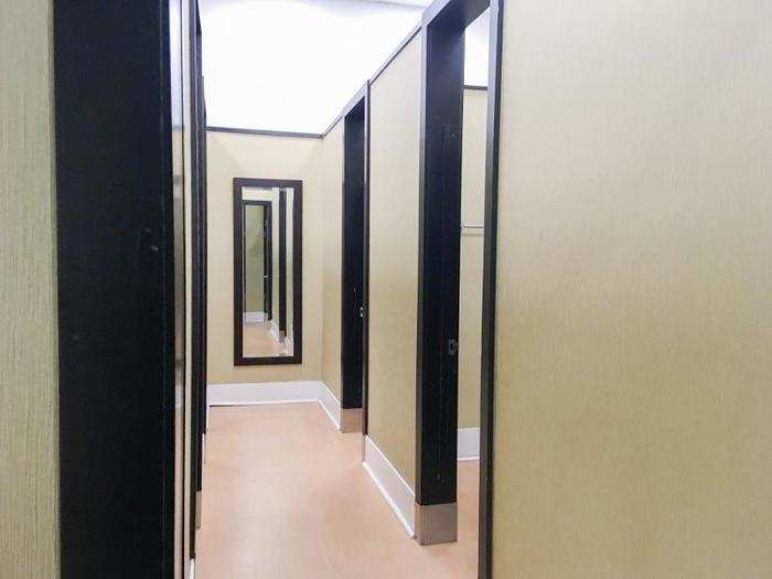 The main fitting rooms were by the women