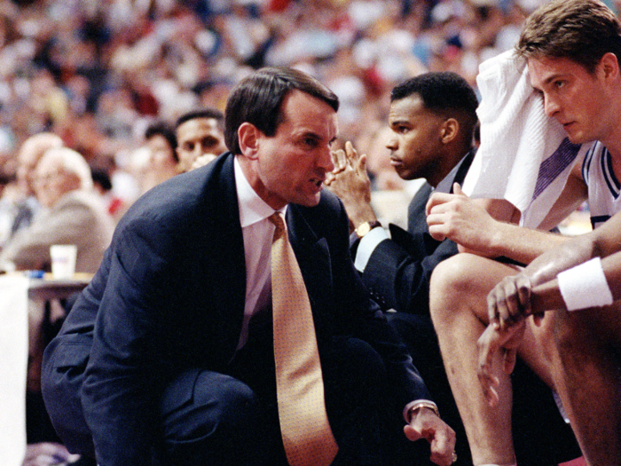 Coach K had already been the coach of the Blue Devils for over a decade, and led the program to its first national title the year prior.