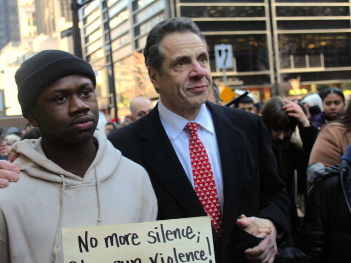 New York Governor Andrew Cuomo himself attended one of the rallies in Lower Manhattan.