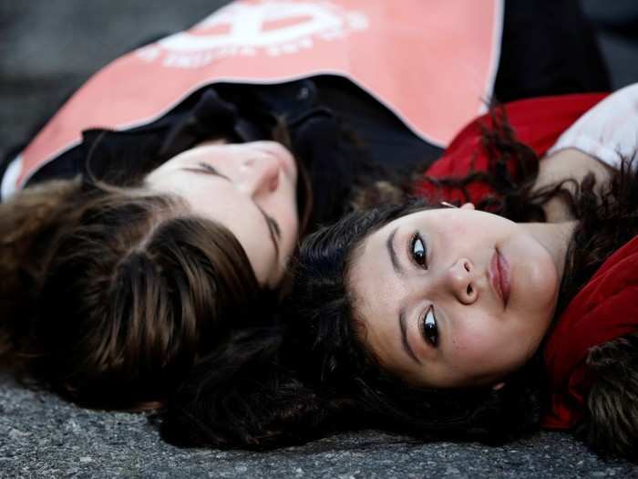 Students in Manhattan staged "die-ins," laying down to protest the death and violence that has plagued American schools.