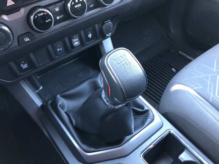 A major difference between our two trucks: the Tacoma had a six-speed manual.