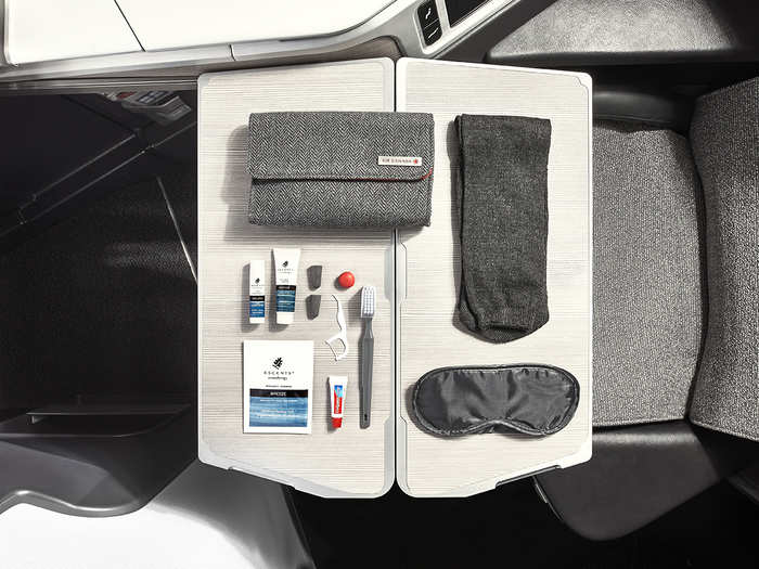 Passengers are also given an amenity kit filled with travel items and aromatherapy skincare products. They also have access to dedicated washrooms.