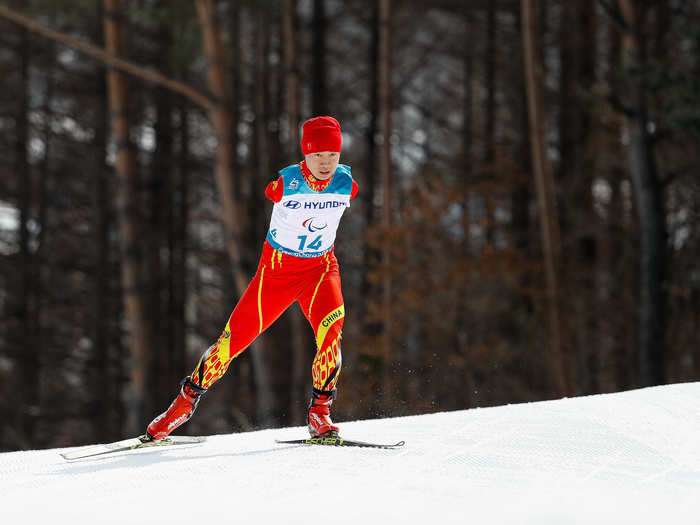 Haitao Du of China competed in the men