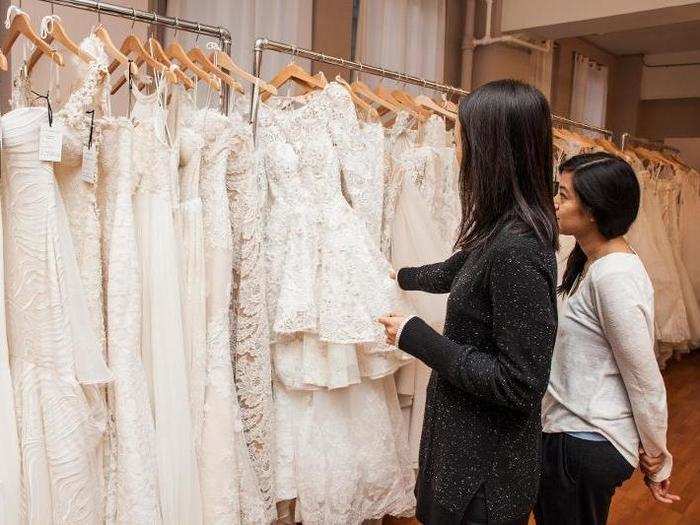 Bride-to-be, Amy Pan — who works at a tech startup — had already visited six bridal stores before coming into Our Story Bridal. She had heard about the shop through friends.