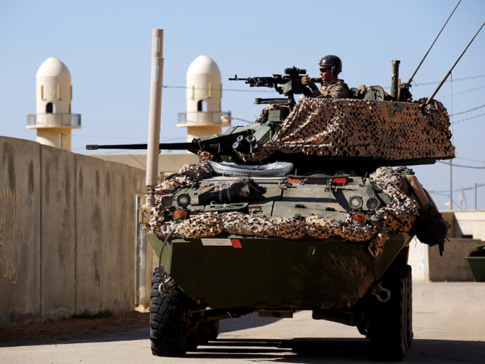 Some armored vehicles were used, like this LAV-25 from the US Marines.