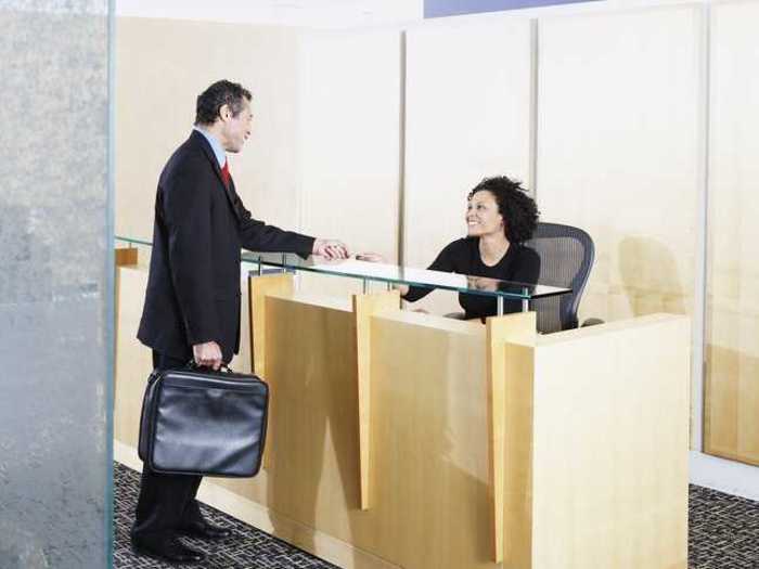 Be polite to the receptionist