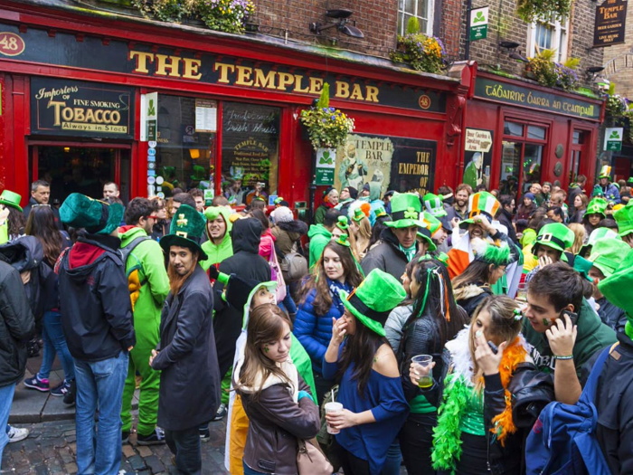 Of course, revelers flock to local pubs along the way to grab a pint (or more)