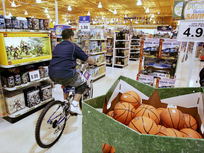 ... and was the perfect place to test out bikes and toys before buying them.