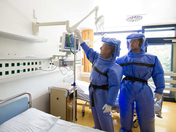 Countries like Germany are also much better equipped to handle disease outbreaks than places like Sierra Leone. In Berlin, specialists demonstrate the facilities in the quarantine section of an infectious disease unit.