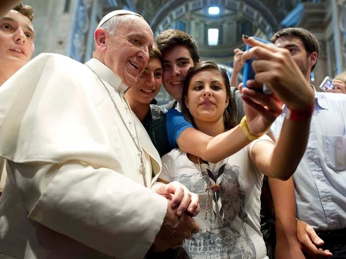 Despite his distaste for the ostentatious, Pope Francis still has fun in the Vatican, between sermons and synods and the like.