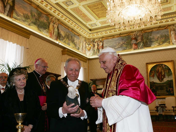 The Apostolic Library is equally well-decorated, and Popes often receive foreign dignitaries there.