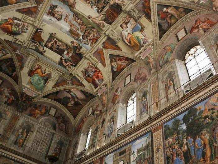 The crown jewel of the museums is the Sistine Chapel, which houses some of Michelangelo