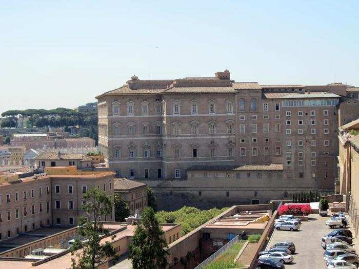 North of the Basilica and adjacent to the gardens sit the Vatican Palaces — a network of connected buildings that consists of over 1,000 rooms.