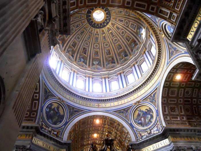 Crowning the basilica is its massive dome, which stands almost 450 feet from base to top. Michelangelo, regarded by many to be the best sculptor in history, designed its interior.