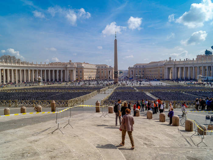 Usually the first thing visitors see when they pass through these walls is the enormous St. Peter