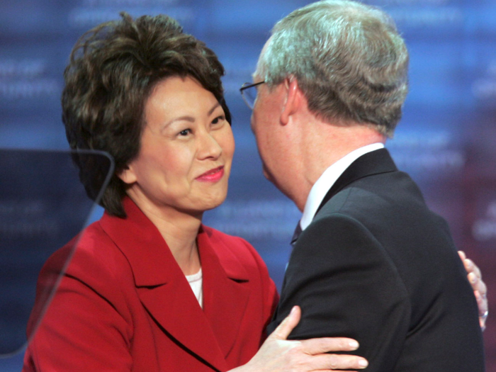 In 1998, the couple told The Washington Post how they divide household labor. McConnell cooked once in a while and did the laundry; Chao was responsible for fixing things around the house.