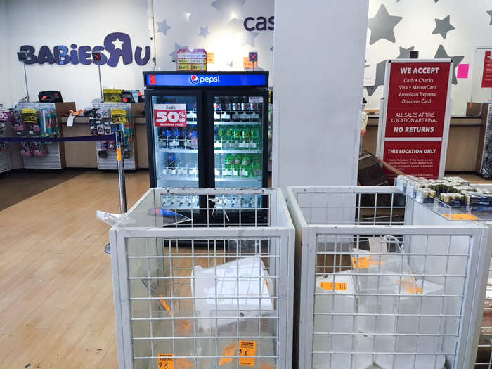 As I was walking to the exit, I noticed that even the soda and small merchandise by the register were on sale. There was no line and very few people working. The store looked like it could close any minute now, and it showed what the future may hold for the remaining Babies R Us and Toys R Us stores.