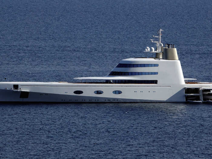 $350 million: Russian billionaire Andrey Melnichenko owns Motor Yacht A, which has 8 decks and a helipad.