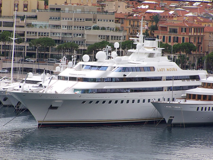 $210 million: Billionaire Nassar Al-Rashid owns this yacht embellished with 24-karat gold lettering.