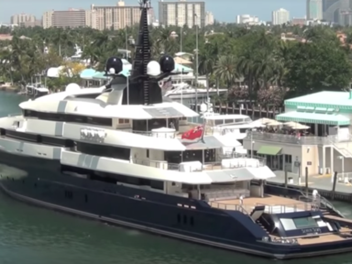 $200 million:  The Seven Seas yacht has a movie theater, infinity pool, gym and helipad. Reportedly, it once belonged to Stephen Spielberg.